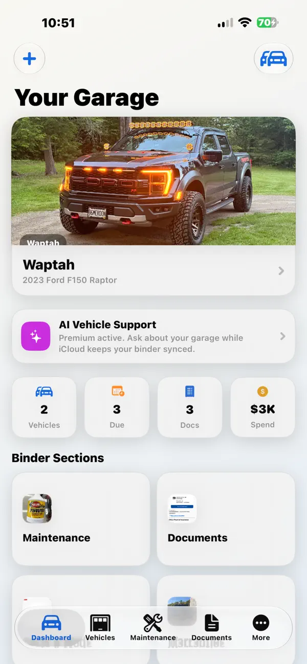 My Vehicle Binder App Store screenshot